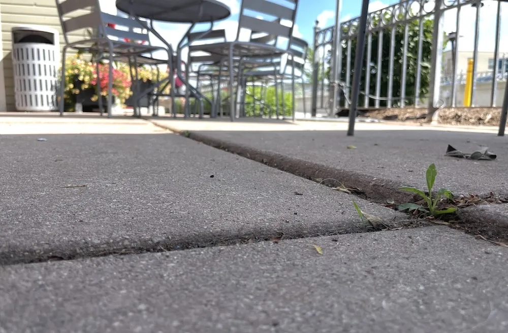 Restaurant patio concrete lifting and leveling